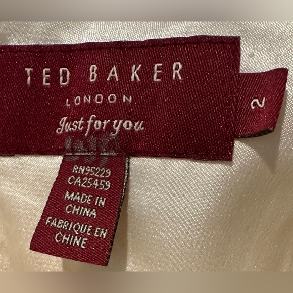 Ted Baker London Just For You Hasse Chiffon Over Gold Sequined A-line Mini Dress - Picture 9 of 9